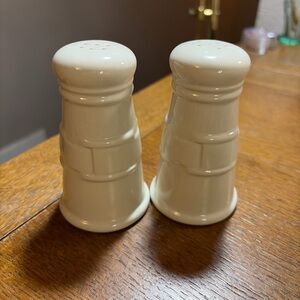 Longaberger White Salt and Pepper Shakers